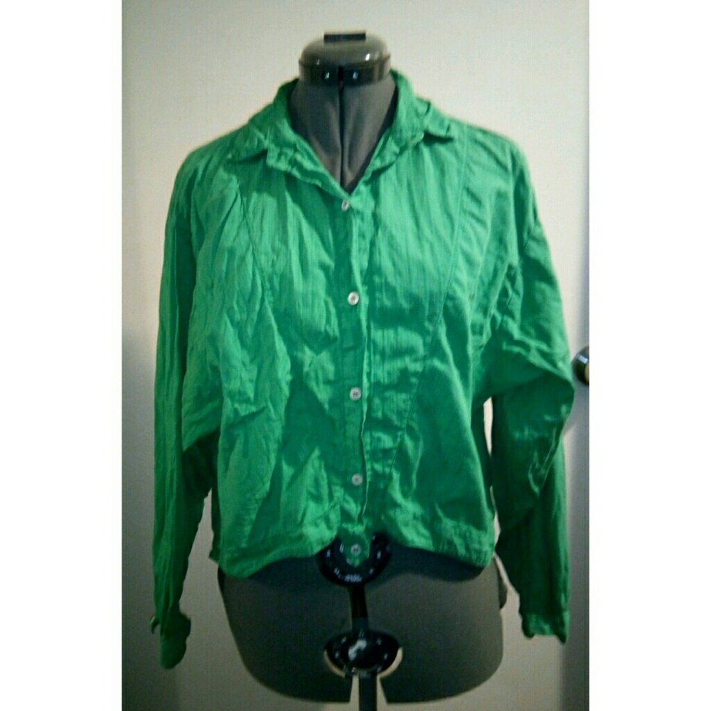 Vintage Naf Naf hi-low tail shirt